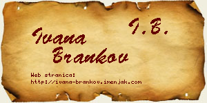Ivana Brankov vizit kartica